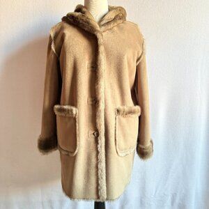 Faux Fur & Faux Suede Jacket Coat